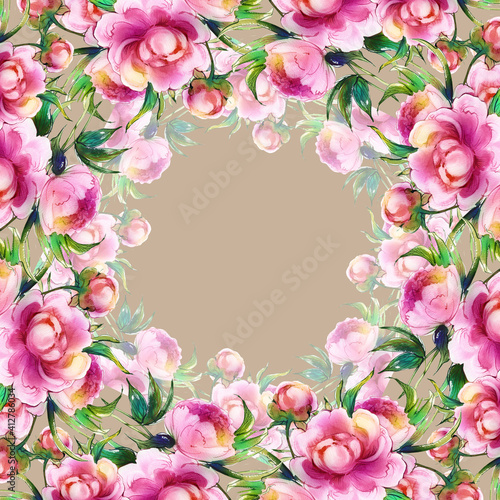 Fototapeta Naklejka Na Ścianę i Meble -   Floral bouquet of peonies