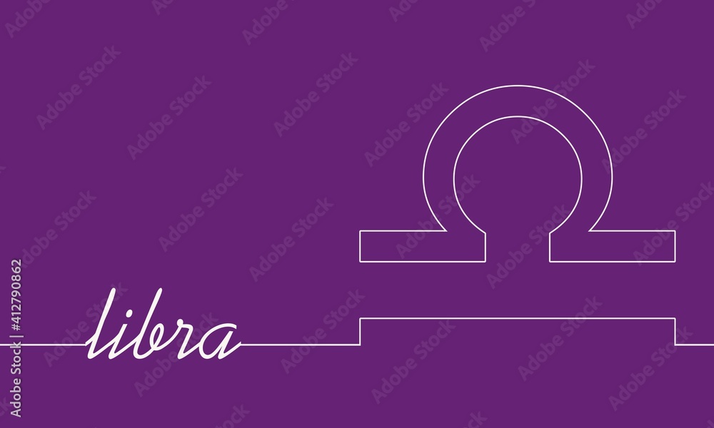 Zodiac symbol. Sign of the Scales. Thin line style Zodiac symbol. Sign of the Scales. Thin line style