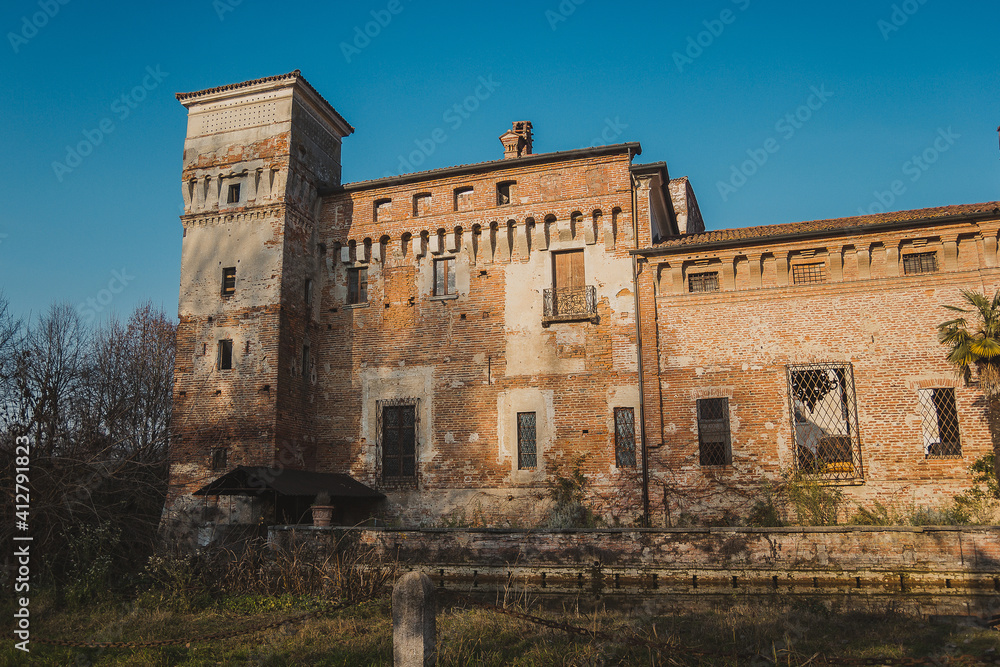 Castello di Padernello. The Padernello Castle feels like castle out of fairy tale, with its working drawbridge and encircling moat. It was built at the end of the 14th century by the Martinengo family