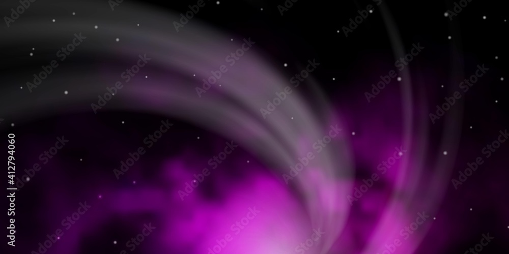 Dark Purple vector pattern with abstract stars. Dark Purple vector pattern with abstract stars.