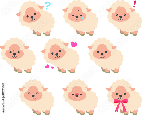 羊イラスト素材 : Sheep illustration material