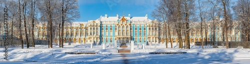 Catherine palace and park in winter  Tsarskoe Selo  Pushkin   Saint Petersburg  Russia
