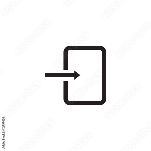 log in icon symbol sign vector