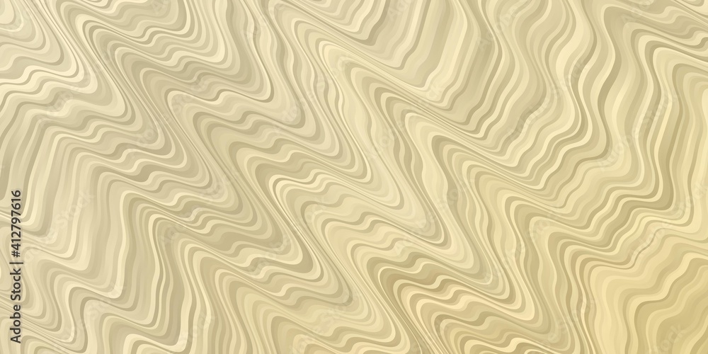 Light Yellow vector background with curves.