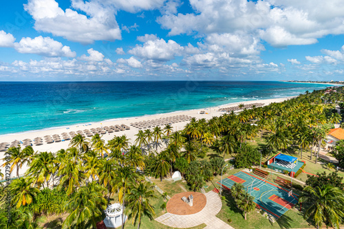 Photography Top view of resort town of Varadero