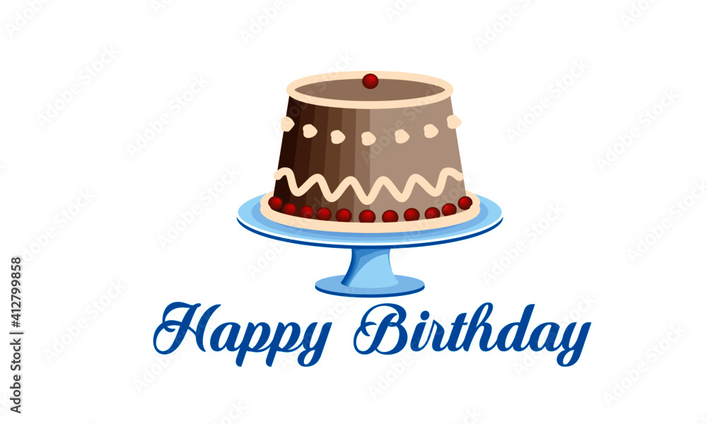 Happy Birthday Greeting Card with typography design for print or use as poster, flyer or T Shirt Happy Birthday Greeting Card with typography design for print or use as poster, flyer or T Shirt