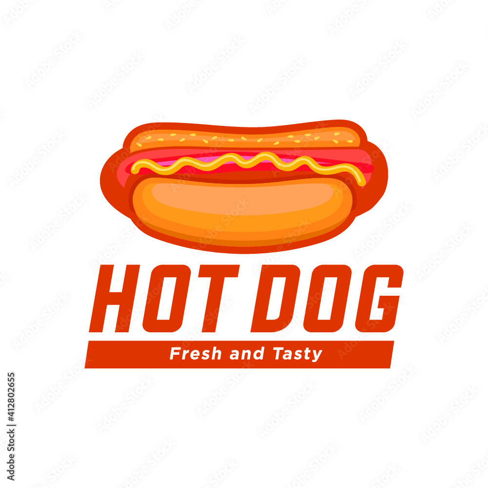 Hot Dog Logo Vector Illustration Hot Dog Logo Vector Illustration