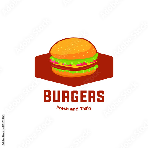 Burger Logo  Emblem Vector Logo 