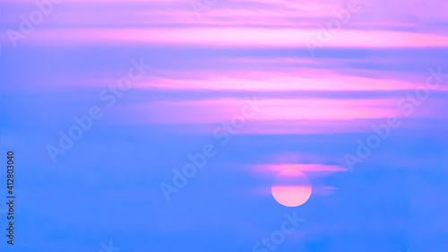 Fototapeta Naklejka Na Ścianę i Meble -  Soft image of pastel sunset sky background in evening time