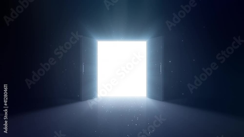 Door Opening to the brilliant Future, way to Heaven and Success.