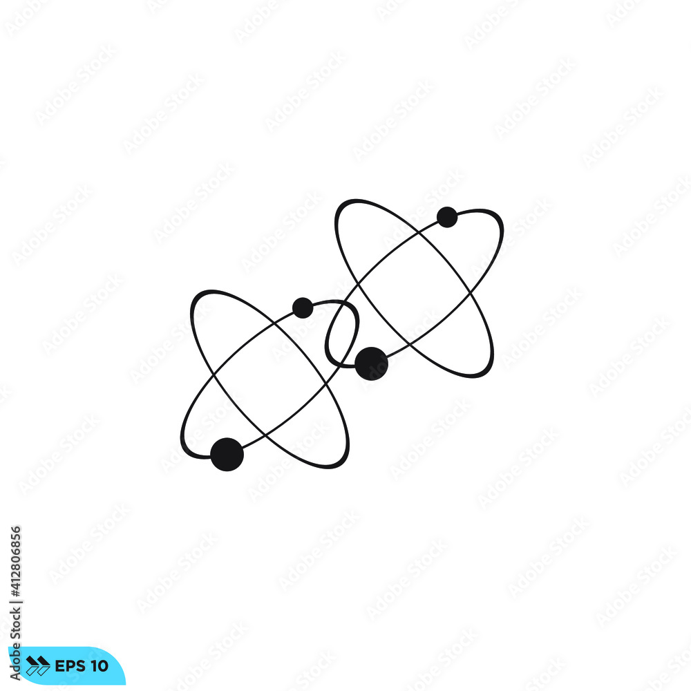 Icon vector graphic of molecule Icon vector graphic of molecule