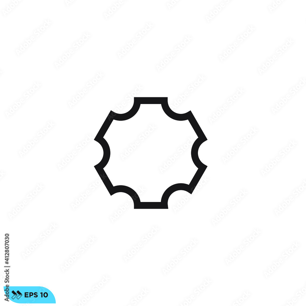 Icon vector graphic of molecule Icon vector graphic of molecule