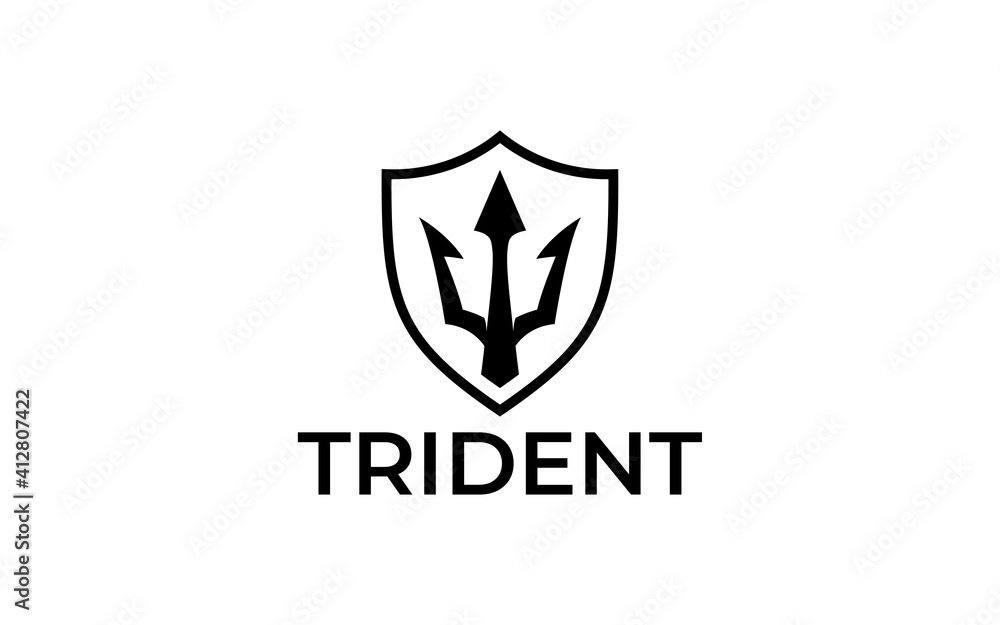 Trident vector element on a white background Trident vector element on a white background