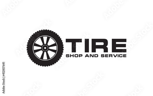 Tire icon vector illustration on a white background