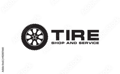 Tire icon vector illustration on a white background