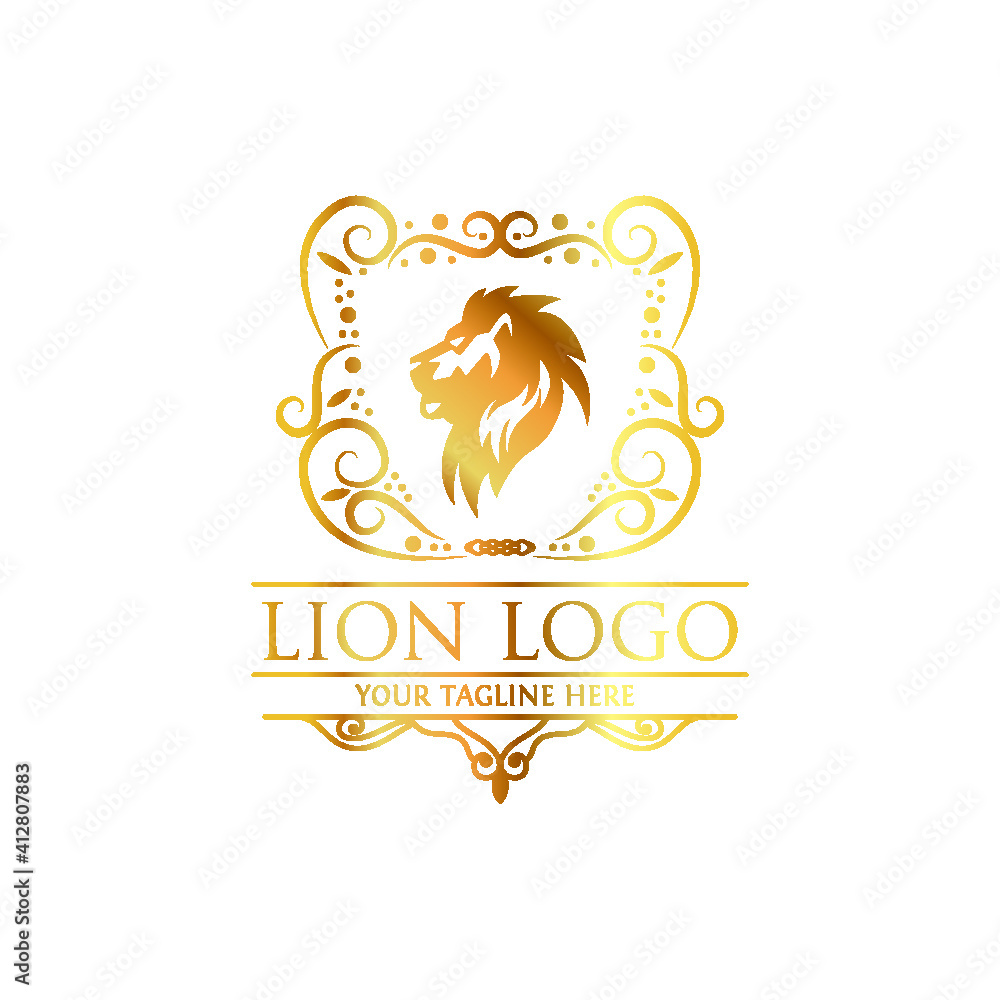 Gold Lion Logo Template