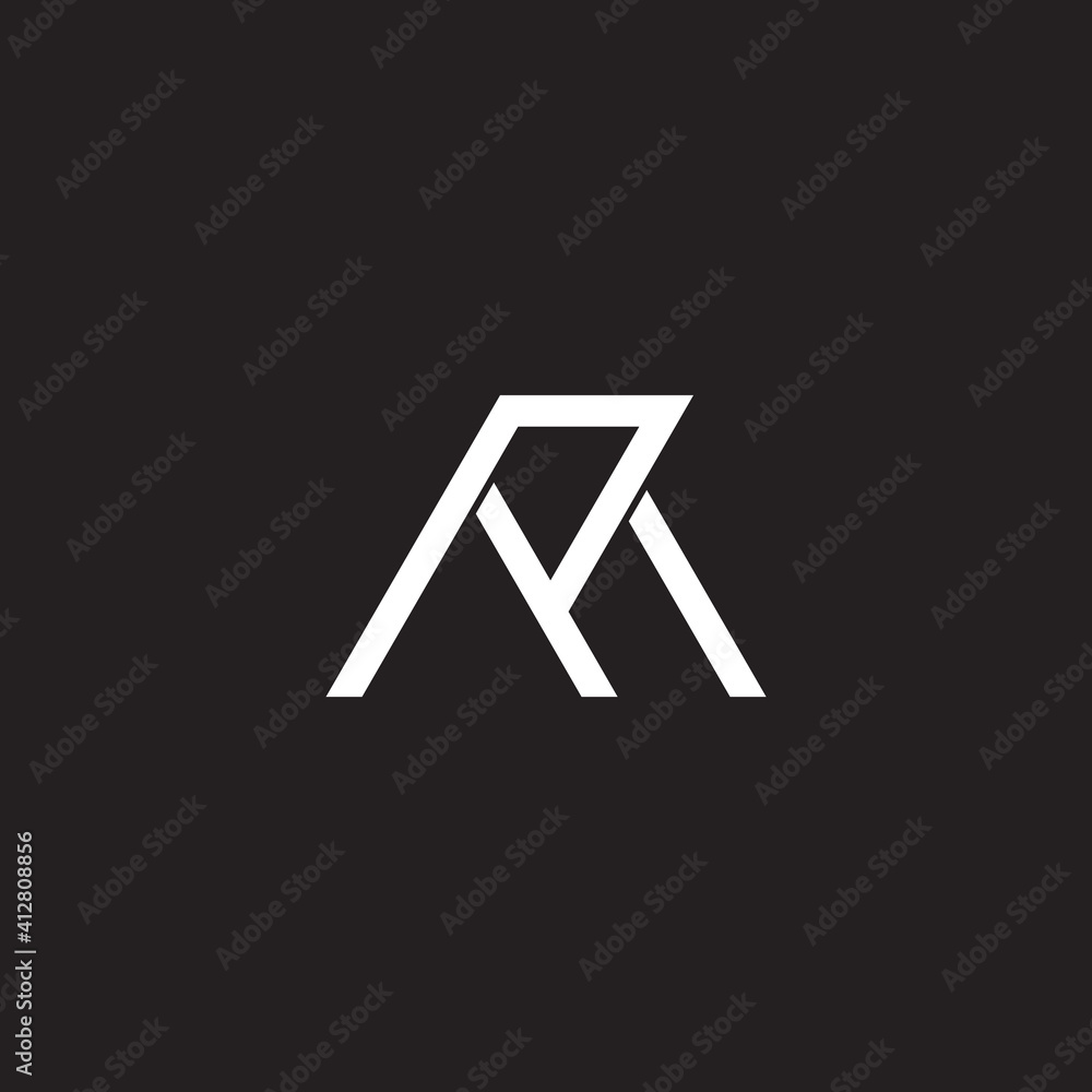 letter rm simple clear line geometric design vector letter rm simple clear line geometric design vector