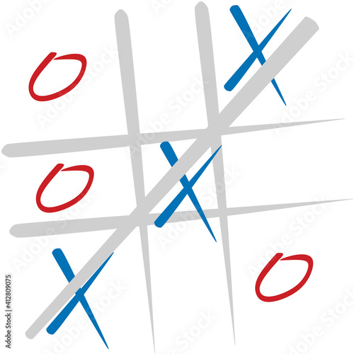 Tic tac toe game. vector