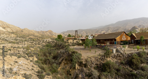 Western film set ghost town in the Tabernas Desert in Andalusia