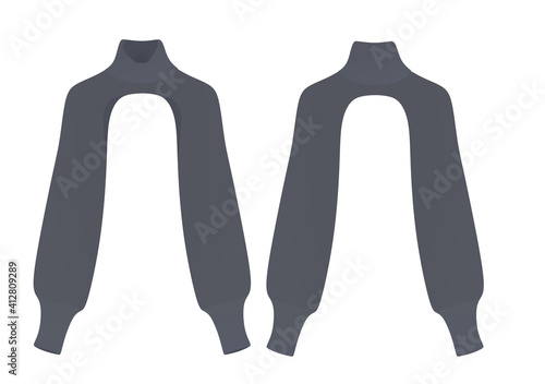 Woman grey top. vector illustration