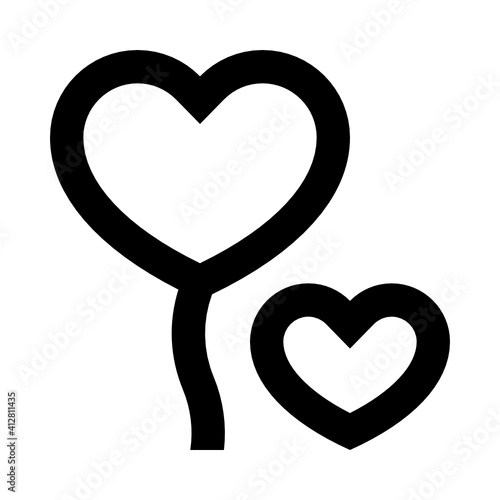 Heart-shaped air ballons
