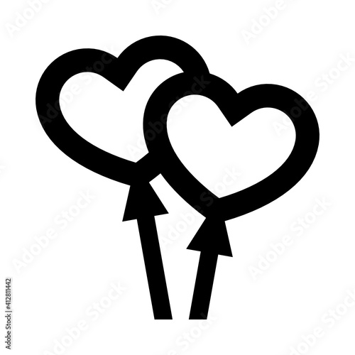 Heart-shaped air ballons