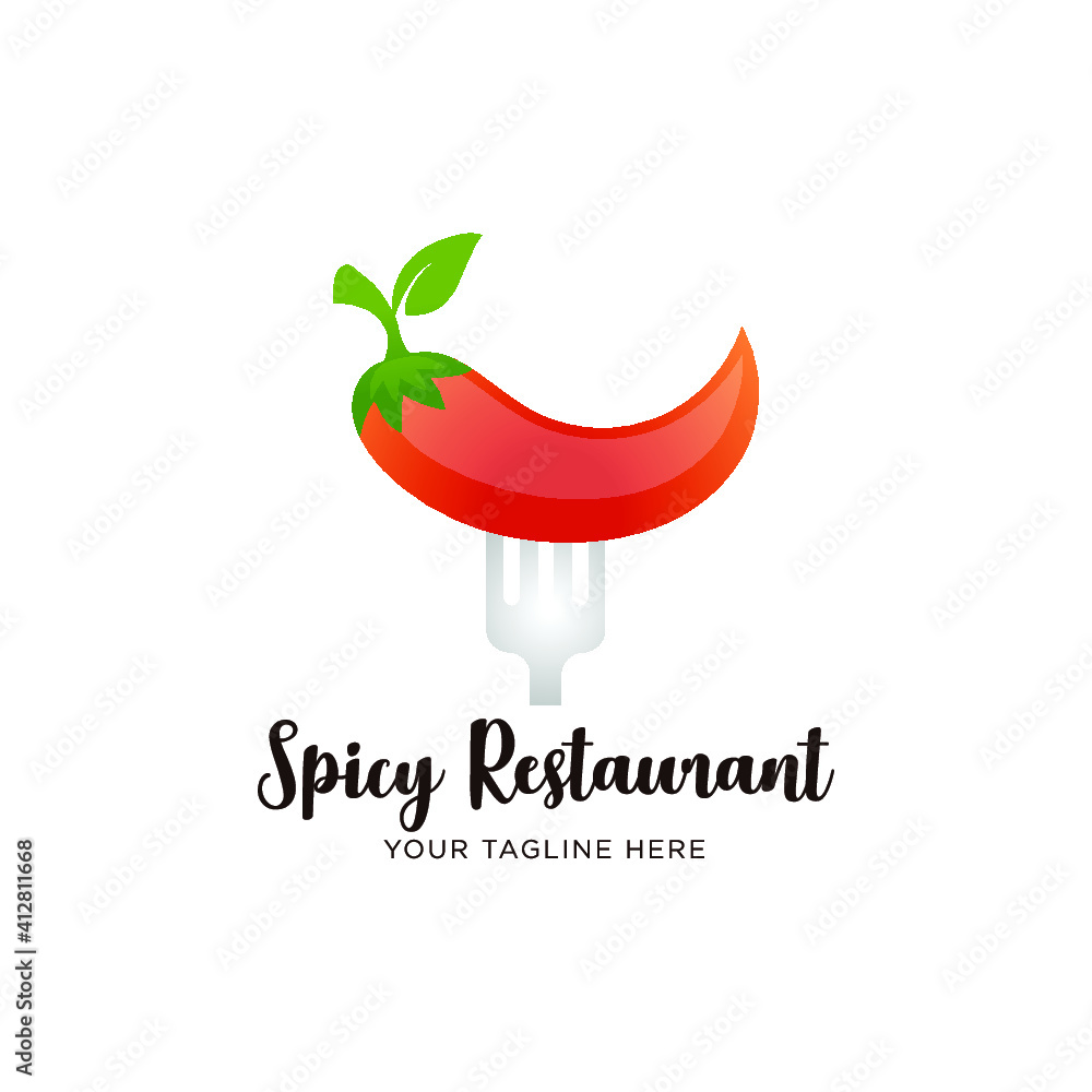 Hot chilly logo. Hot chili spicy cuisine emblem Hot chilly logo. Hot chili spicy cuisine emblem