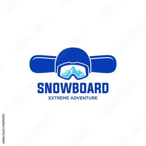 snowboarding emblems, labels and designed elements