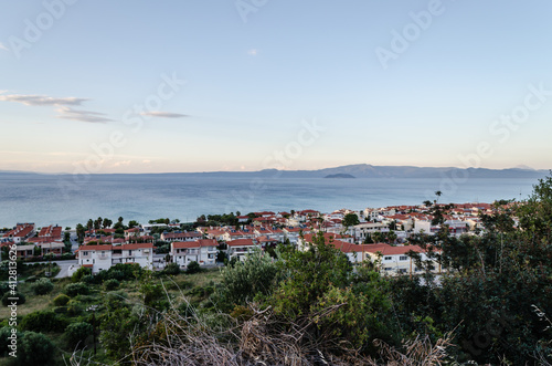 Panorama of Pefkochori in Greece  © caocao191