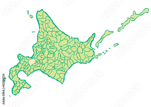 北海道	札幌市　都道府県別・行政区域マップ