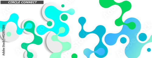 Modern molecules green. Abstract tech background. Futuristic design. Technology background