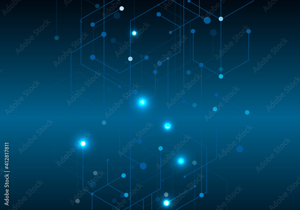 Hexagon technology connect for web design on blue background. Abstract modern backdrop. Creative vector concept. High tech digital technology concept. Futuristic backdrop Hexagon technology connect for web design on blue background. Abstract modern backdrop. Creative vector concept. High tech digital technology concept. Futuristic backdrop