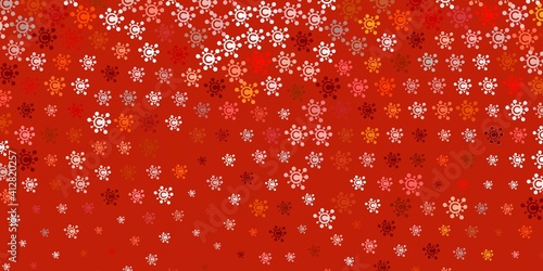 Light Red, Yellow vector template with flu signs.