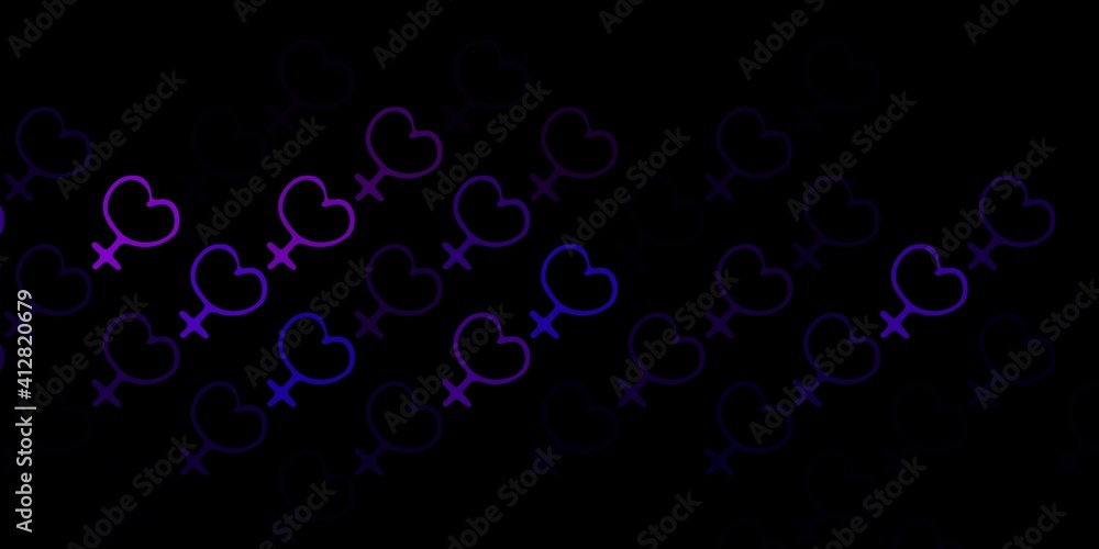 Dark Pink vector background with woman symbols. Dark Pink vector background with woman symbols.