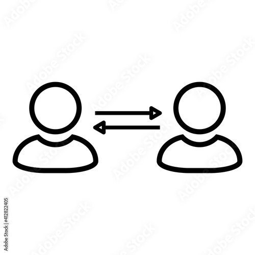 Social Distancing Icon Design Vector Template