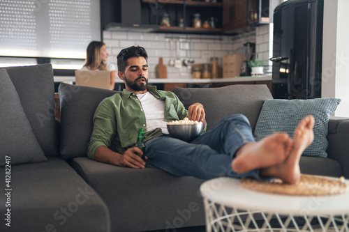 Fototapeta Relaxing after work