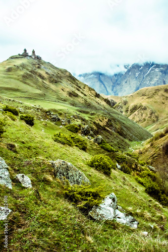 mountain landscape in the clouds photo