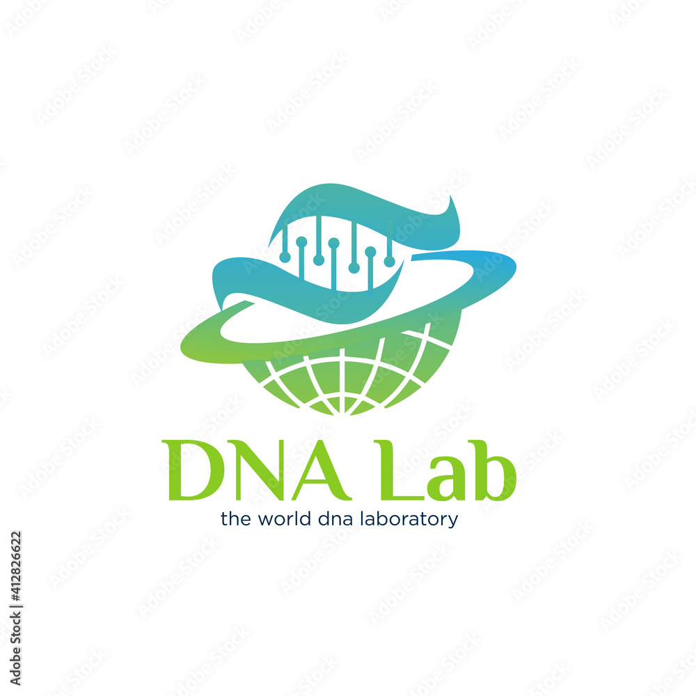 dna world concept logo designs simple modern for medical association in the world