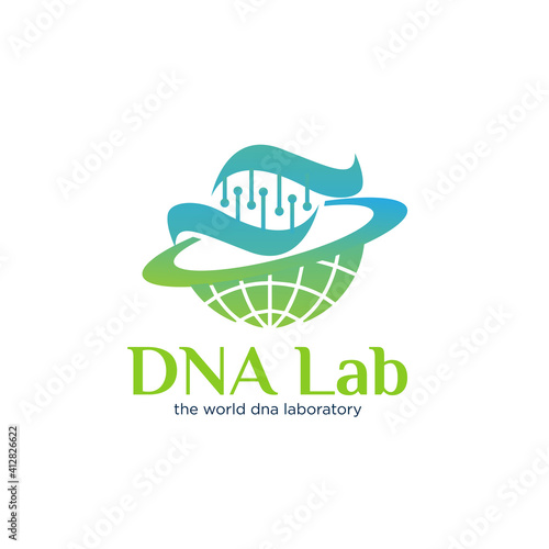 dna world concept logo designs simple modern for medical association in the world
