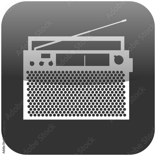 Obsolete radio announcer with antenna vector icon
