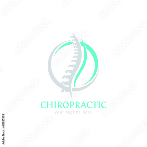 chiropractic logo design vector 