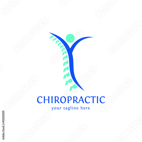 chiropractic logo design vector 