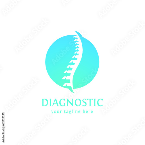 chiropractic logo design vector 