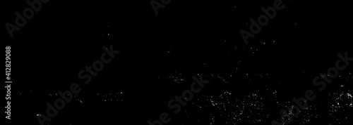 Aged scratched chipped front of fence for 3D dark design. Cracked uneven flaked rot wall of an old castle grunge loft. Brushed peeling dirty ruined exposed stucco on shabby medieval scary street city