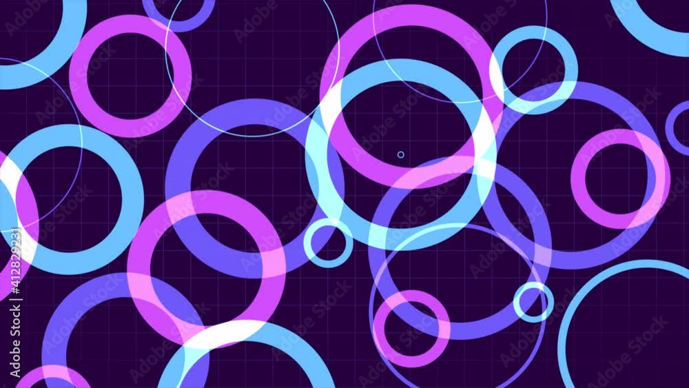 Abstract geometric background with exploding circles and grid. The bright futuristic animated backdrop. 2d Motion graphic splashes and rings. seamless loop 4k animation Abstract geometric background with exploding circles and grid. The bright futuristic animated backdrop. 2d Motion graphic splashes and rings. seamless loop 4k animation