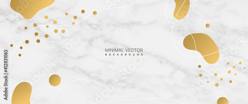 Luxury Gold marble background vector. Golden organic shape design for prints, wallpaper and invitation.