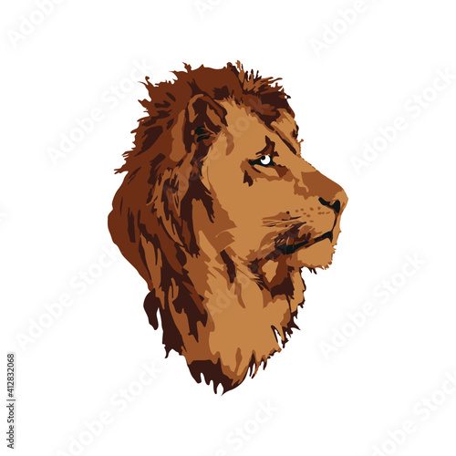 Fototapeta Naklejka Na Ścianę i Meble -  lion head mascot logo