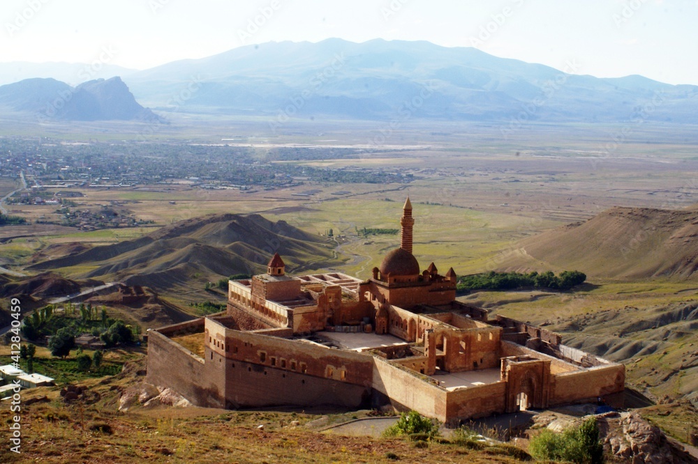 custom made wallpaper toronto digitalA distance shot of Ishak Pasha Palace's fascinating view. Ishak Pasha Palace is a semi-ruined palace which is placed in Agrı, Turkey. This palace is a must-see touristic construction.