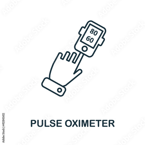 Pulse Oximeter icon. Simple element from digital health collection. Creative Pulse Oximeter icon for web design, templates, infographics and more