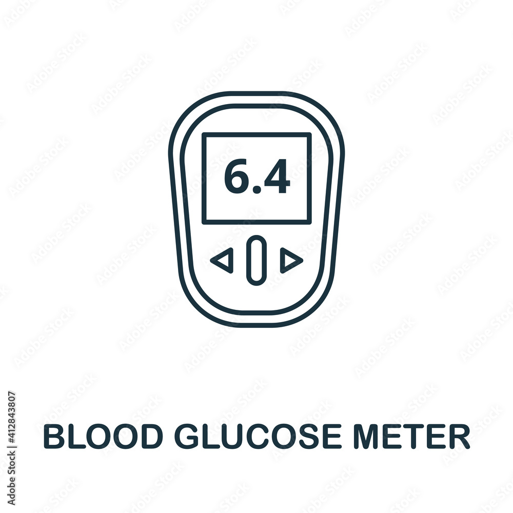 Blood Glucose Meter icon. Simple element from digital health collection. Creative Blood Glucose Meter icon for web design, templates, infographics and more